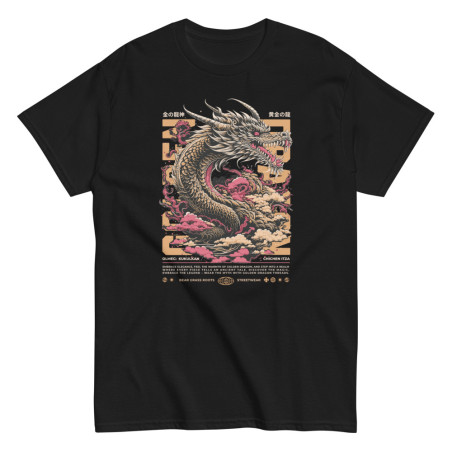 Black 'Golden Dragon' Classic T-Shirt