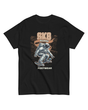 Black 'SK8 Board Footwear Astronaut' Classic T-Shirt