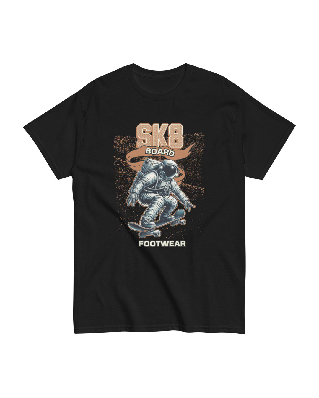 Black 'SK8 Board Footwear Astronaut' Classic T-Shirt