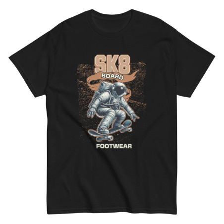 Black 'SK8 Board Footwear Astronaut' Classic T-Shirt